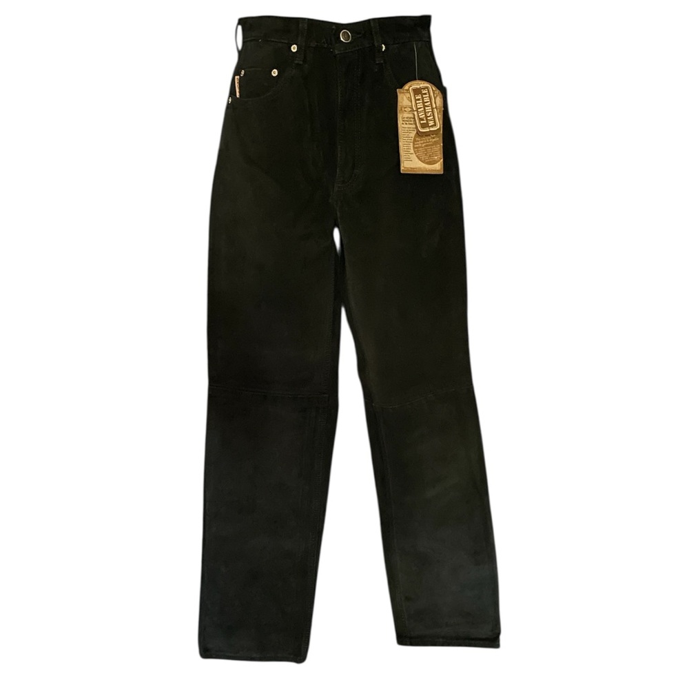 NWT black suede Skotts pants 26